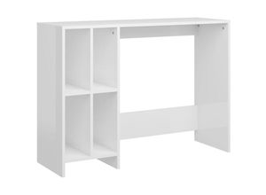 8720286606872 - Bonnevie - ComputertischSchreibtisch Hochglanz-Weiß 1025x35x75 cm Holzwerkstoff vidaXL