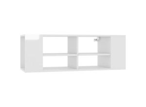 8720286541661 - Bonnevie - TV-Wandschrank TV-Schrank Hochglanz-Weiß 102x35x35 cm Holzwerkstoff vidaXL