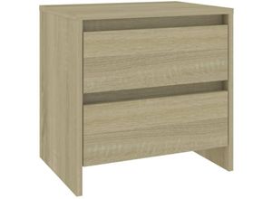 8720286835784 - Bonnevie - NachttischBeistelltisch Sonoma-Eiche 45x345x445 cm Holzwerkstoff vidaXL