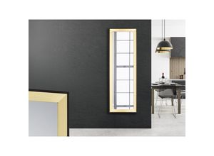 4251820306421 - Dekospiegel MIRRORS AND MORE BRANDA Spiegel Gr B H T 50 cm x 150 cm x 27 cm dekorative Rahmenoptik goldfarben (schwarz goldfarben) Dekospiegel Wandspiegel