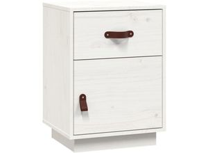 8720287203926 - Bonnevie - NachttischBeistelltisch Weiß 40x34x55 cm Massivholz Kiefer vidaXL 8720287203926 - Bonnevie - NachttischBeistelltisch Weiß 40x34x55 cm Massivholz Kiefer vidaXL