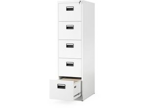 5902560335040 - Jan Nowak - Hängeregistraturschrank V005 Hängemappenschrank Hängeregisterschrank Aktenschrank mit 5 Schubladen Pulverbeschichtung Stahlblech 162 cm x