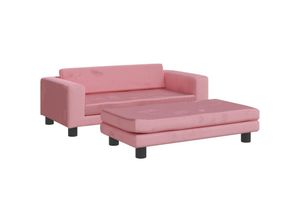 8720287220053 - Bonnevie - Hundebett mit Verlängerung Rosa 100x50x30 cm Samt vidaXL26061