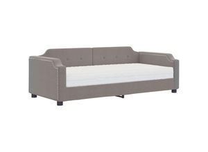 8720845469887 - Tagesbett mit Matratze Taupe 80x200 cm Stoff vidaXL