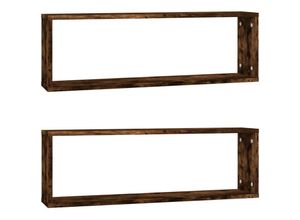 8720286979174 - Bonnevie - Wandregale 2 Stk Wandboard Räuchereiche 80x15x265 cm Holzwerkstoff vidaXL