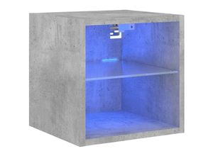 8721012255630 - TV-Wandschrank mit LED-Leuchten Betongrau 30x285x30 cm vidaXL - Grau