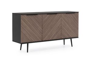 4066075173588 - Lomadox - Sideboard 150cm in graphit mit Holzoptik PRETORIA-132 - braun