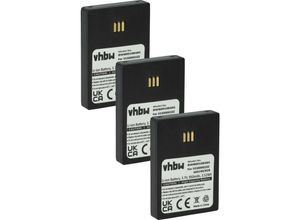 4069099544099 - vhbw 3x Akku kompatibel mit Avaya DH4 IP63 WH1 3740 3725 3720 schnurlos Festnetz Telefon (950 mAh 37 V Li-Ion) Schwarz