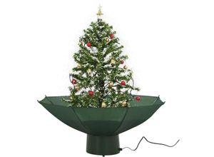 8719883661919 - vidaXL Schneiender Weihnachtsbaum mit Schirmfuß Grün 75 cm