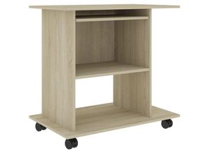 8720286016916 - Computertisch，Schreibtisch Sonoma-Eiche 80x50x75 cm Holzwerkstoff vidaXL