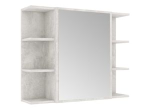 8720286015841 - Bonnevie - Bad-Spiegelschrank Betongrau 80x205x64 cm Holzwerkstoff vidaXL