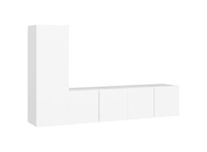 8720286569665 - Bonnevie - 3-tlg TV-Schrank-SetTV-MöbelTV-Möbel Weiß Holzwerkstoff vidaXL