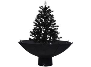 8719883994895 - vidaXL Schneiender Weihnachtsbaum mit Schirmfuß Schwarz 75 cm PVC