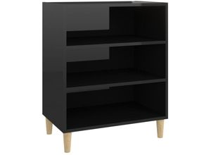 8720286358658 - Bonnevie - SideboardKommode Hochglanz-Schwarz 57x35x70 cm Holzwerkstoff vidaXL