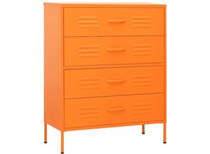 8720286565131 - Bonnevie - Kommode Orange 80x35x1015 cm Stahl vidaXL975367