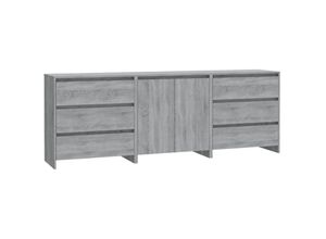 8720286903698 - 3-tlg Sideboard Grau Sonoma Holzwerkstoff Vidaxl