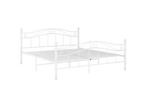 8720286196823 - Bonnevie - Bett Weiß Metall 140x200 cm vidaXL191660