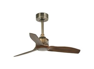 8421776223196 - Faro Barcelona - Faro just - Altgold Holz Deckenventilator 81cm Smart - Fernbedienung enthalten