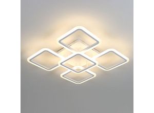 0723496190191 - Goeco - led Deckenleuchte Modernes Design Warmweiß 3000K Quadratischer Kreis Deckenlampe Für Wohnzimmer Schlafzimmer Esszimmer Büro Weiß