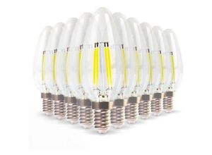 3700710833116 - Arum Lighting - Packung mit 10 LED-Lampen E14 Flame Filament 6W Eq 60W warmweiß 2700K