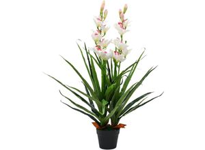 8718475599777 - Bonnevie - Künstliche Cymbidium Orchideenpflanze mit Topf 100 cm Grün vidaXL36823