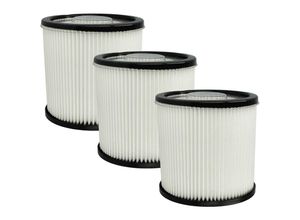 4065705729577 - 3x Staubsaugerfilter kompatibel mit Scheppach NTS20 NTS16 Staubsauger - HEPA-Filter Schwarz Weiß - Vhbw