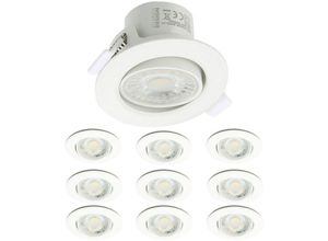 3700710816577 - Eclairage Design - 10er-Set Valence 8W verstellbare LED-Einbaustrahler Equ 75W Température de Couleur Blanc neutre 4000K