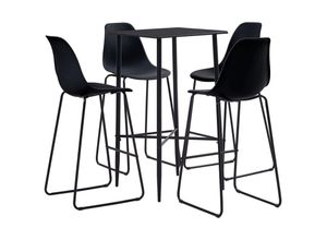 8719883839257 - Vidaxl - 5-tlg Bar-Set Kunststoff Schwarz