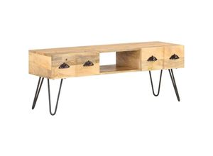 8720286069301 - Bonnevie - TV-SchrankTV-Möbel 120x35x45 cm Mango Massivholz vidaXL