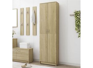 8720286016466 - Bonnevie - Garderobenschrank Sonoma-Eiche 55x25x189 cm Holzwerkstoff vidaXL133323