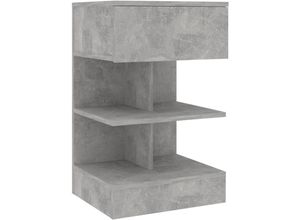 8720286642535 - Nachttisch，Beistelltisch Betongrau 40x35x65 cm Holzwerkstoff vidaXL