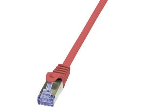 4052792020434 - LogiLink CQ3094S RJ45 Netzwerkkabel Patchkabel CAT 6a S FTP 1000 m Rot Flammwidrig mit Rastnasens