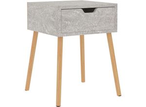 8720286344019 - Bonnevie - NachttischBeistelltisch Betongrau 40x40x56 cm Holzwerkstoff vidaXL