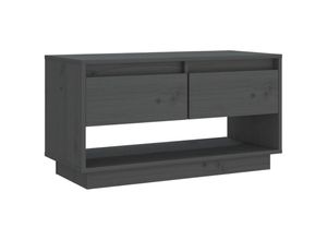 8720286904794 - Bonnevie - TV-SchrankTV-Möbel Grau 74x34x40 cm Massivholz Kiefer vidaXL