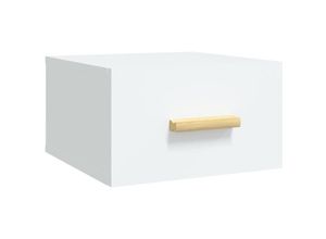 8720287083221 - Bonnevie - Wand-NachttischBeistelltisch Weiß 35x35x20 cm vidaXL