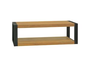 8720286662595 - Bonnevie - Wand-Badregal 110x45x35 cm Massivholz Teak vidaXL437639