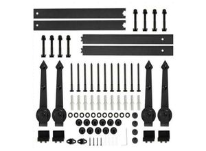 8417015661249 - Haloyo - Schiebetürbeschlag Schiebetürsystem-366CM Schiebetür Montageset für Innentüren  Wandschränke