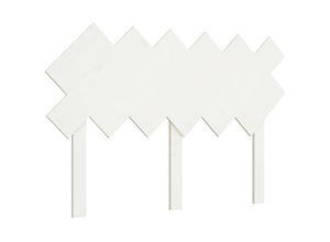 8720287010920 - Bonnevie - Bett-KopfteilBetthaupt Weiß 1225x3x805 cm Massivholz Kiefer vidaXL