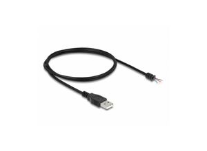 4043619641840 - Kabel usb 20 Typ-A Stecker zu 4 x offene Kabelenden 1 m schwarz (64184) - Delock