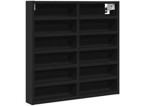 8721102813849 - Vidaxl - Vitrinenschrank Schwarz 60x85x58 cm Holzwerkstoff