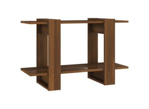 8720286844144 - Bonnevie - Bücherregal RaumteilerBücherschrank Braun Eichen-Optik 80x30x51 cm vidaXL