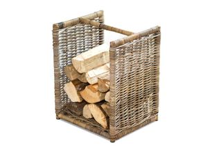 5412553281167 - Kaminholzkorb WESTMANN Costa beige (natur) Aufbewahrungsboxen B H T 40cm x 50cm x 36cm Geflecht Rattan BxHxT 40x36x50 cm B40cm H50cm T36cm