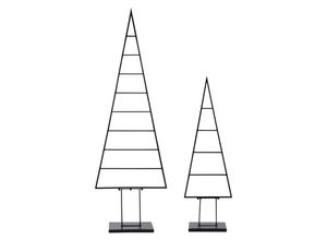 4010385018305 - Dekobaum MY HOME Maischa Weihnachtsdeko aus Metall Dekofiguren Gr B H 34 cm x 90 cm & 50 cm x 152 cm schwarz Dekoweihnachtsbäume Weihnachtsbaum zum individuellen Dekorieren