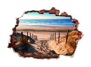 4052926008857 - 3D-Wandtattoo - Weg zum Strand mit Steg