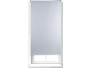 4052025946173 - Thermo Verdunklungsrollo Hitzeschutz Fenster Seitenzugrollo Klemmfix ohne bohren 90x160 Stoff 86 cm weiß - Relaxdays