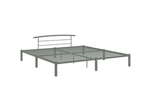 8719883989419 - BettgestellSchlafzimmerbett Grau Metall 180x200 cm vidaXL