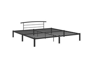 8719883989594 - BettgestellSchlafzimmerbett Schwarz Metall 200x200 cm vidaXL