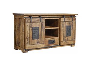 4251213535940 - Massivmoebel24 - Sideboard Mango 128x45x70 natur lackiert railway 102 - natur