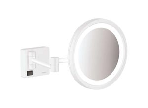 4059625321928 - AddStoris - Wand-Kosmetikspiegel mit led Leuchte weiß matt 41790700 - Hansgrohe