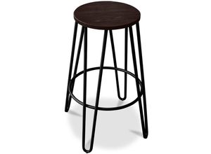 5056665746598 - Privatefloor - Runder Hocker - Industriedesign - Holz & Metall - 74cm - Hairpin 5056665746598 - Privatefloor - Runder Hocker - Industriedesign - Holz & Metall - 74cm - Hairpin